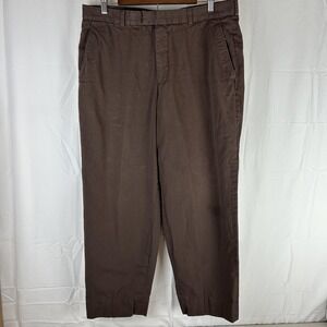 Ermenegildo Zegna Pants Men 36x29 Brown Cotton Chino Dress Slacks Romania Casual